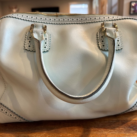 Tory Burch ROBINSON SATCHEL Light Blue With Detachable Strap - Picture 5 of 9